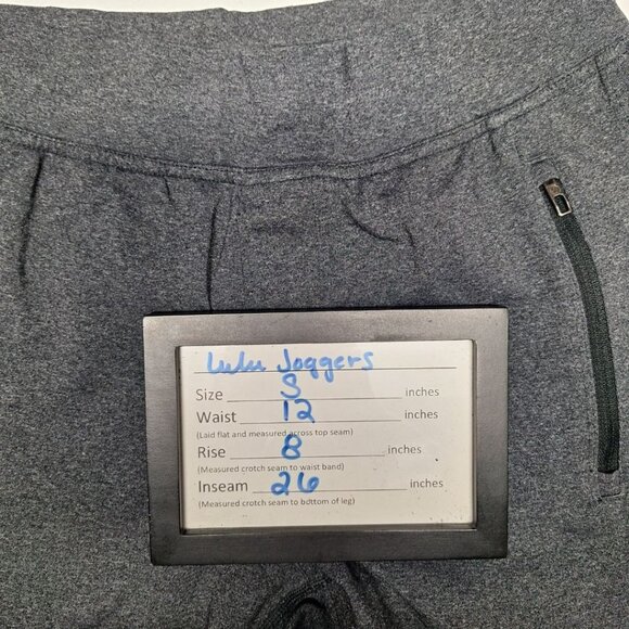 Lululemon Reflective Sweat Pants Jogger Gray Mens Small Zip Pockets Athletic - Picture 8 of 9